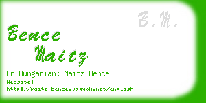 bence maitz business card